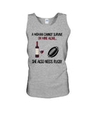 A Woman Needs Wine And Rugby Limited Classic T-Shirt - Sweatshirt - Unisex Tank Top