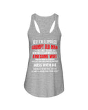 Boom - Grumpy Old Man Awesome Wife T-Shirt - Ladies Flowy Tank - Ladies Tee