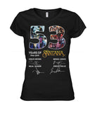 53 Years Of Santana Limited Classic T-Shirt - Ladies V-Neck