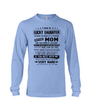 January Girl - Lucky Daughter Was Raised By Awesome Mom T-Shirt - Unisex Long Sleeve