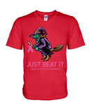 Just Beat It- Breast Cancer Awareness Limited Classic T- Shirt - Guys V-Neck - Basketweave Tote Bag