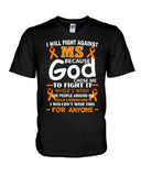 I Will Fight Against Ms Limited Classic T-Shirt - Guys V-Neck - Basketweave Tote Bag