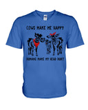 Cows Make Me Happy Tote Bag - Hoodie - Guys V-Neck