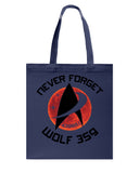 Never Forget Wolf 359 - Guys Tee - Basketweave Tote Bag