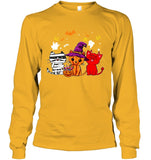 Halloween Cute Cats T-Shirt - Unisex Long Sleeve - Hoodie