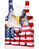 USA Eagle Flag - animal - Tank Top / S - www.secrettees.com