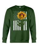 Black America Flag Sunflower Tote Bag - Sweatshirt - Ladies Flowy Tank