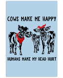 Cows Make Me Happy Tote Bag - Mug - Poster