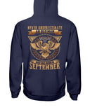 Never Underestimate A September Man T-Shirt - Hoodie - Guys V-Neck