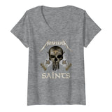 New Orleans Saints - Metallica T-Shirt - Youth Tee - Ladies V-Neck