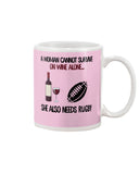 A Woman Needs Wine And Rugby Limited Classic T-Shirt - Guys V-Neck - Mug