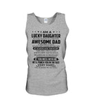 Lucky Daughter - Awesome Dad August T-Shirt - Unisex Tank Top - Ladies Flowy Tank