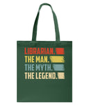 Librarian -The Man-The Myth- The Lengend Tote Bag - Guys Tee - Basketweave Tote Bag