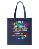 I Am A Principal Tote Bag - Guys Tee - Basketweave Tote Bag