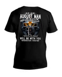 August Man Be Strong And Courageous Limited Classic T-Shirt - Hoodie - Guys V-Neck