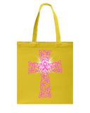 Breast Cancer Cross T-Shirt - Unisex Long Sleeve - Basketweave Tote Bag