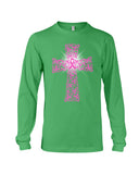 Breast Cancer Cross T-Shirt - Unisex Long Sleeve - Basketweave Tote Bag