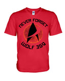 Never Forget Wolf 359 - Hoodie - Guys V-Neck