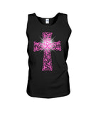 Breast Cancer Cross T-Shirt - Unisex Tank Top - Ladies Flowy Tank