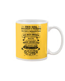 This Girl Was Born In October Limited Classic T-Shirt - Basketweave Tote Bag - Mug