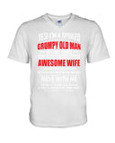 Grumpy Old Man Have A February Awesome Wife Limited Classic T-Shirt - Unisex Long Sleeve - Guys V-Neck