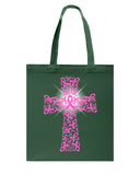 Breast Cancer Cross T-Shirt - Unisex Long Sleeve - Basketweave Tote Bag