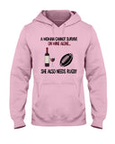 A Woman Needs Wine And Rugby Limited Classic T-Shirt - Hoodie - Ladies Tee