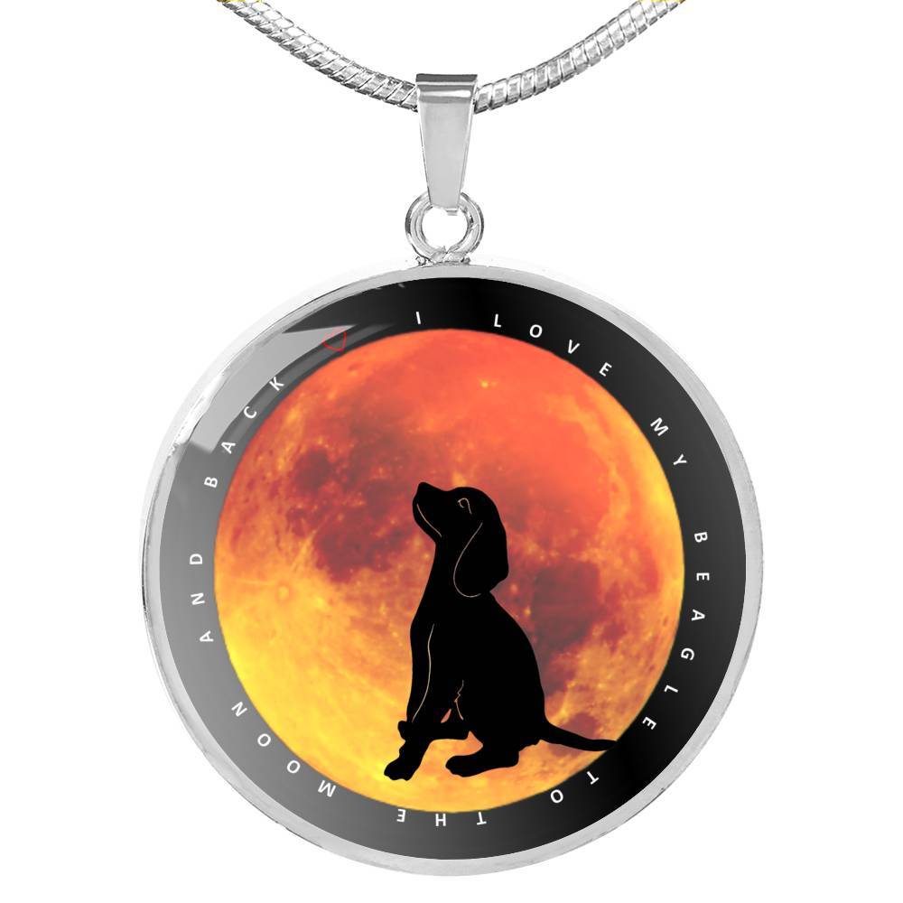 I Love My Beagle to the Moon and Back with Optional Engraving