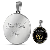 To My Daughter You Are My Gift From God Love Dad Circle Necklace