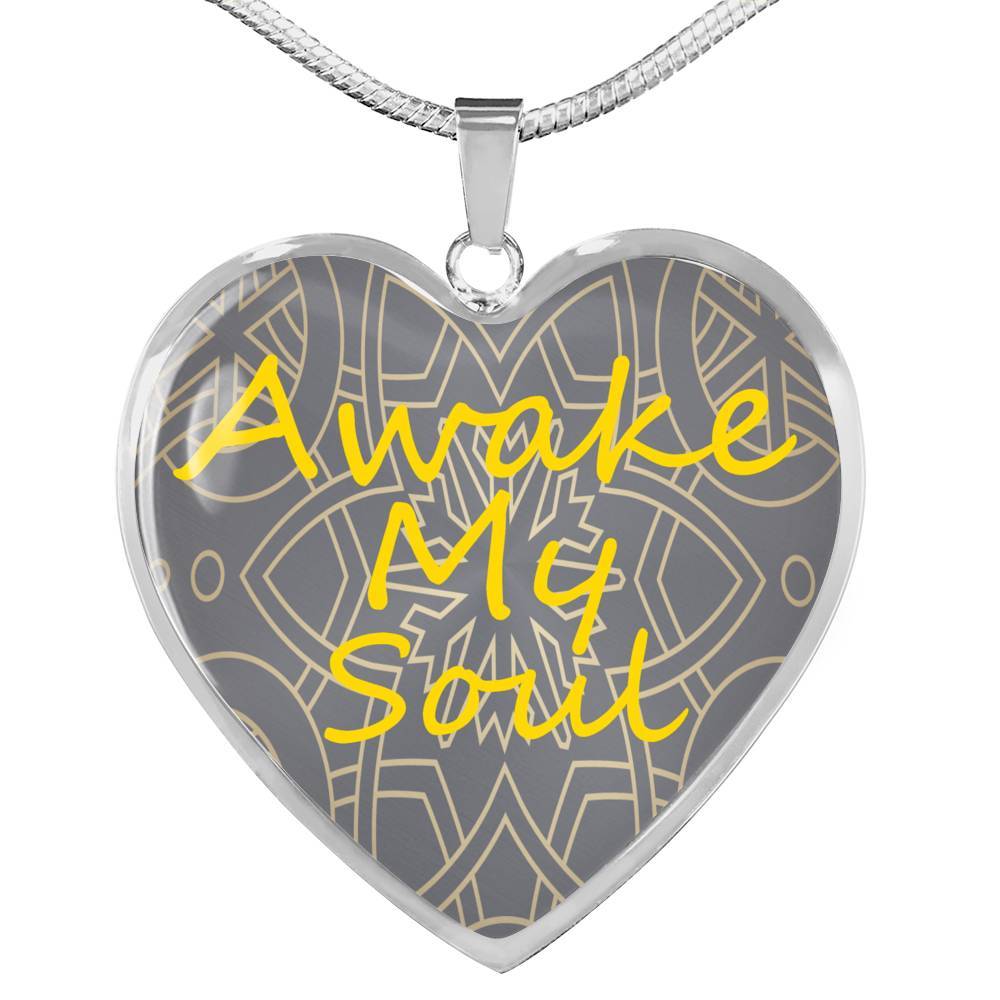 Awake My Soul Heart Pendant with Engraiving Available