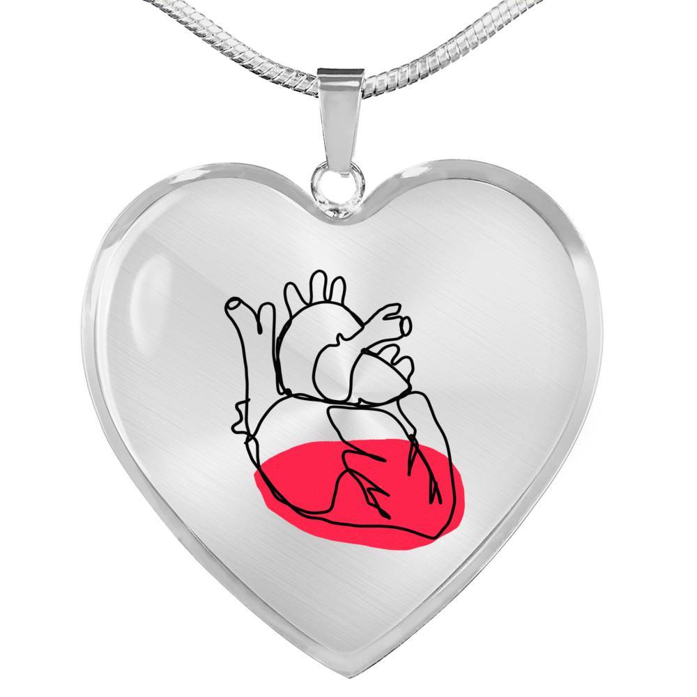 Heart drawing and jewelry