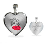Heart drawing and jewelry