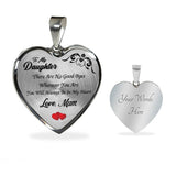 Mum Daughter Necklace- There Are No Good Byes Where You Are -Gift For Daughter