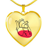 Heart drawing and jewelry