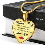 Mum Daughter Necklace- There Are No Good Byes Where You Are -Gift For Daughter