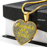 Awake My Soul Heart Pendant with Engraiving Available