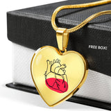 Heart drawing and jewelry