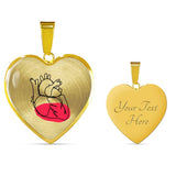 Heart drawing and jewelry