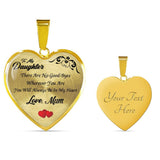 Mum Daughter Necklace- There Are No Good Byes Where You Are -Gift For Daughter