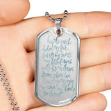 Keep The Earth  - Beautifully Lyrical Dogtag Pendant