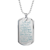 Keep The Earth  - Beautifully Lyrical Dogtag Pendant