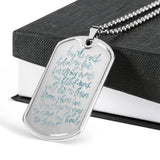 Keep The Earth  - Beautifully Lyrical Dogtag Pendant