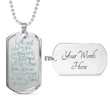 Keep The Earth  - Beautifully Lyrical Dogtag Pendant