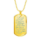 Keep The Earth  - Beautifully Lyrical Dogtag Pendant