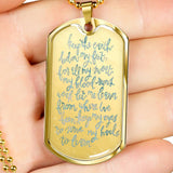 Keep The Earth  - Beautifully Lyrical Dogtag Pendant