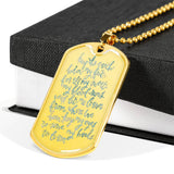Keep The Earth  - Beautifully Lyrical Dogtag Pendant