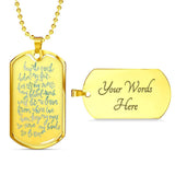 Keep The Earth  - Beautifully Lyrical Dogtag Pendant