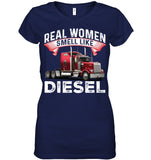 Real Woman Smell Like Diesel T-Shirt - Guys V-Neck - Ladies V-Neck