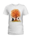Pug Under Autumn Tree Tote Bag - Hoodie - Ladies Tee
