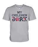 Dog Footprint- My Children Bark Limited Classic T-Shirt - Hoodie - Guys V-Neck